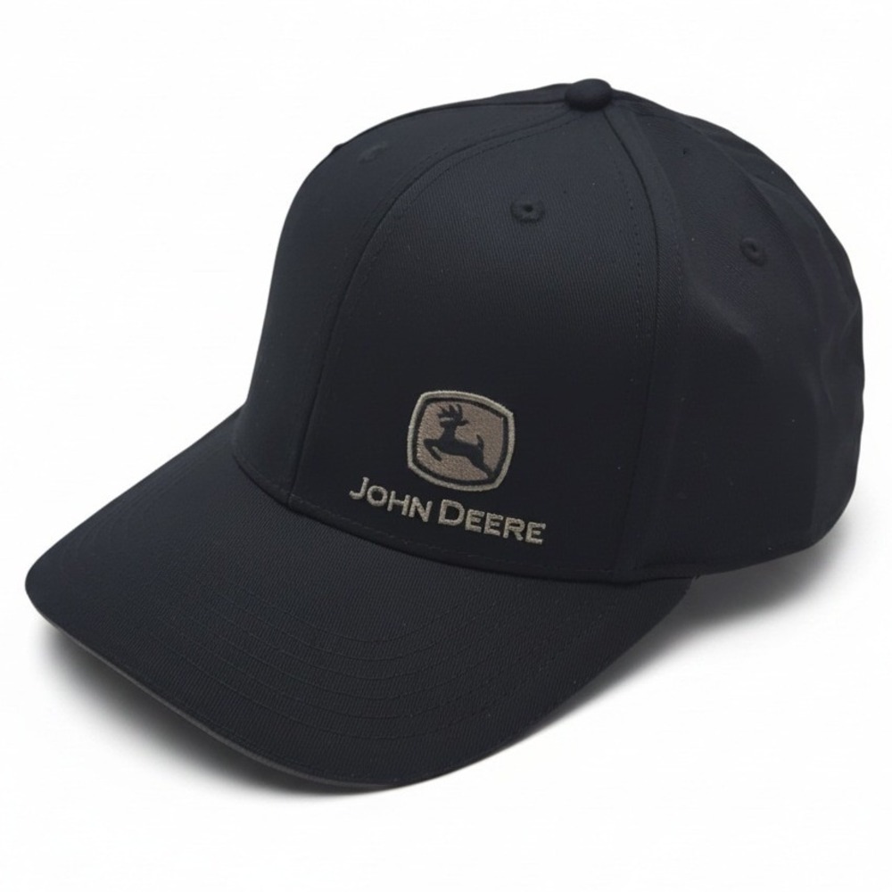 John Deere Black Embroidered Logo Snapback Hat J11D-02WS-JDR-XDR OS Adult
